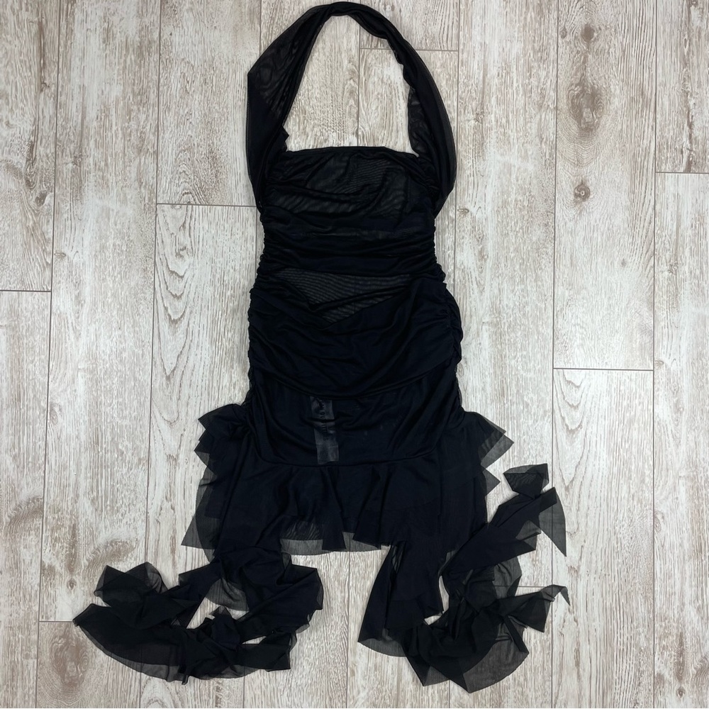 JADED LONDON 8 Elegant Black Halter Dress - Picture 4 of 4